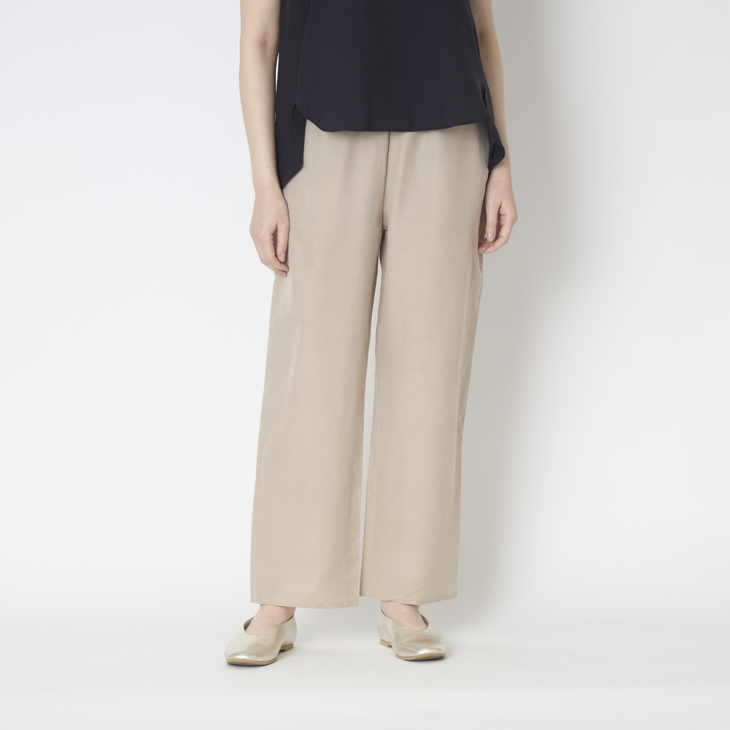 0910/さらさらシルクベーシックパンツ -お手入れ簡単でベーシックな